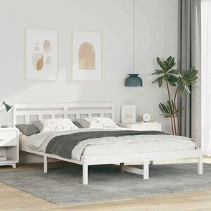 Vidaxl White Pine Wood Bed Frame - 160x200 Cm Vidaxl White Pine Wood Bed Frame - 160x200 Cm