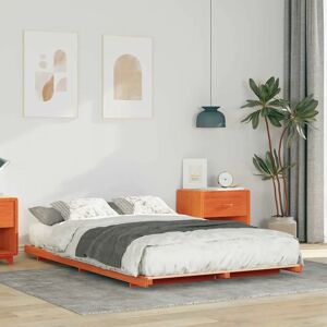 VidaXl Solid Pine Bed Frame - Japanese-Scandinavian Style VidaXl Solid Pine Bed Frame - Japanese-Scandinavian Style