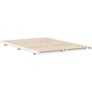 Vidaxl White Pine Bed Frame - Scandinavian-Japanese Style Vidaxl White Pine Bed Frame - Scandinavian-Japanese Style