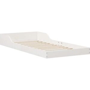 vidaXL Bed Frame White 75x190cm Solid Pine Wood - Bed Frame vidaXL Bed Frame White 75x190cm Solid Pine Wood - Bed Frame