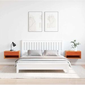 vidaXL Bedside Table 2 pcs Wax Brown - Bedside Table vidaXL Bedside Table 2 pcs Wax Brown - Bedside Table