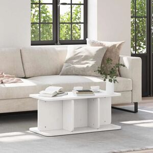 vidaXL White Coffee Table 80x39.5x33.5cm Solid Pine Wood vidaXL White Coffee Table 80x39.5x33.5cm Solid Pine Wood