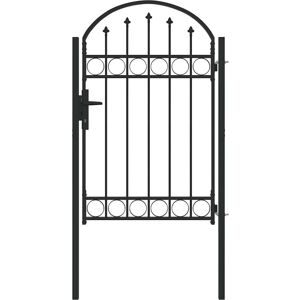 Vidaxl Gray Steel Fence Gate - Fence Gate Vidaxl Gray Steel Fence Gate - Fence Gate