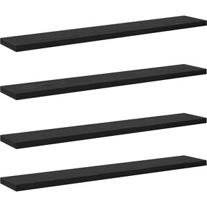 vidaXL Bookcase Set - 4 Shelves Black Engineered Wood vidaXL Bookcase Set - 4 Shelves Black Engineered Wood