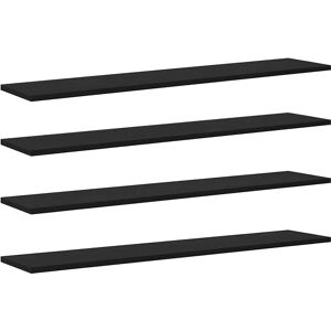 vidaXL Black 4 pcs Bookshelf - Modern Storage Solution vidaXL Black 4 pcs Bookshelf - Modern Storage Solution