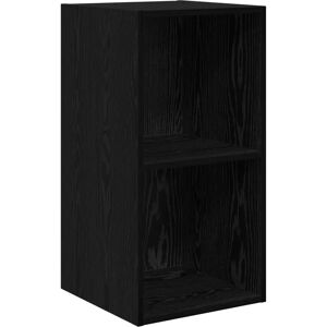 vidaXL Black Oak Wall-mounted TV Cabinet - 37x37x72 cm - TV Storage vidaXL Black Oak Wall-mounted TV Cabinet - 37x37x72 cm - TV Storage