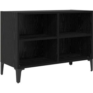 vidaXL Black Oak Entertainment Center - Medium vidaXL Black Oak Entertainment Center - Medium
