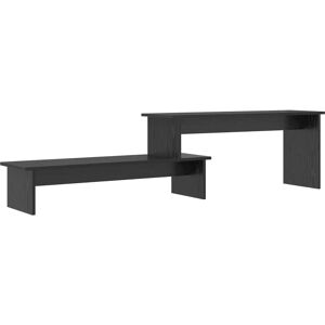 vidaXL Black Oak TV Cabinet - 180x30x43cm - Engineered Wood vidaXL Black Oak TV Cabinet - 180x30x43cm - Engineered Wood