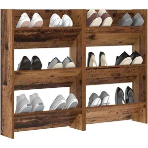 VidaXL Braune Holzschuhablage-Set - Schuhorganizer & Schränke VidaXL Braune Holzschuhablage-Set - Schuhorganizer & Schränke