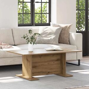 vidaXL Oak Coffee Table - Rustic Wooden Living Room Furniture vidaXL Oak Coffee Table - Rustic Wooden Living Room Furniture