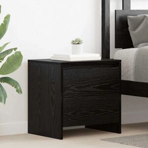 vidaXL Bedside Table Black Oak - Rustic, 45x34x44.5cm - Bedside Table vidaXL Bedside Table Black Oak - Rustic, 45x34x44.5cm - Bedside Table
