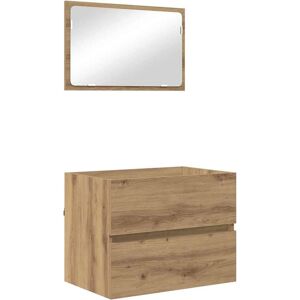 vidaXL 2-Piece Bathroom Furniture Set - Modern Wooden Design vidaXL 2-Piece Bathroom Furniture Set - Modern Wooden Design