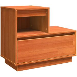 vidaXL Bedside Table Wax Brown - Bedside Table - Modern Bedroom Accent vidaXL Bedside Table Wax Brown - Bedside Table - Modern Bedroom Accent