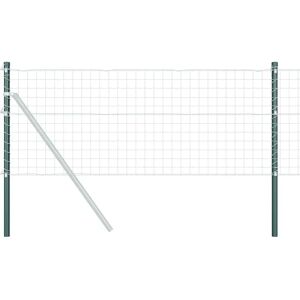 vidaXL Omheiningpaal 2 stuks Groen 60 cm Gepoedercoat staal - Omheiningpaal vidaXL Omheiningpaal 2 stuks Groen 60 cm Gepoedercoat staal - Omheiningpaal