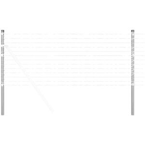 vidaXL Hekpaal 2 stuks Zilver 50cm Poedercoat Staal - Hekpaal vidaXL Hekpaal 2 stuks Zilver 50cm Poedercoat Staal - Hekpaal