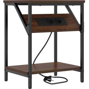 vidaXL Bedside Table Brown Oak 38 x 30 x 48 cm - Bedside Table vidaXL Bedside Table Brown Oak 38 x 30 x 48 cm - Bedside Table