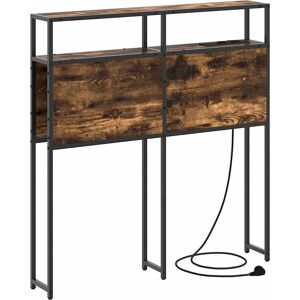 vidaXL Storage Headboard Wall-Mounted Smoked Oak - Headboard vidaXL Storage Headboard Wall-Mounted Smoked Oak - Headboard