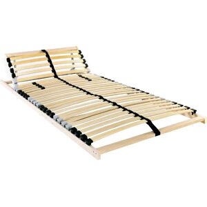 vidaXL Slatted Bed with Headboard - Solid Beech Wood - 90 x 190 cm - Bed vidaXL Slatted Bed with Headboard - Solid Beech Wood - 90 x 190 cm - Bed