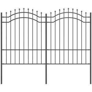 vidaXL Steel Garden Fence 190cm - Modern Expandable Boundary vidaXL Steel Garden Fence 190cm - Modern Expandable Boundary
