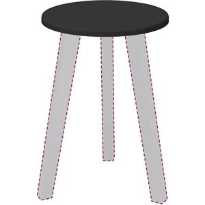 Vidaxl Schwarzer Minimalistischer Runder Tisch - Tisch Vidaxl Schwarzer Minimalistischer Runder Tisch - Tisch