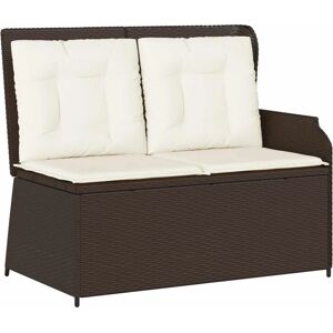 Vidaxl Brun Rattan Havemøbel - Justerbar havebænk Vidaxl Brun Rattan Havemøbel - Justerbar havebænk