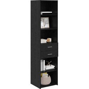 vidaXL Sort Eg Highboard - Opbevaringsskab - 45x42,5x185 cm vidaXL Sort Eg Highboard - Opbevaringsskab - 45x42,5x185 cm