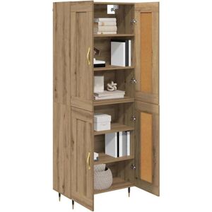 Vidaxl Artisan Eichen Highboard - 69,5x34x180cm Moderner Stauraum Vidaxl Artisan Eichen Highboard - 69,5x34x180cm Moderner Stauraum