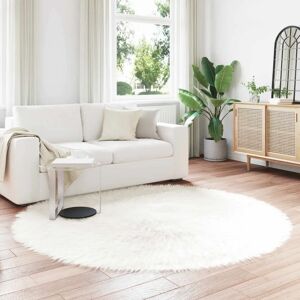 vidaXL White Faux Sheepskin Rug - 200x200 cm - Polyester - Sheepskin Rug vidaXL White Faux Sheepskin Rug - 200x200 cm - Polyester - Sheepskin Rug