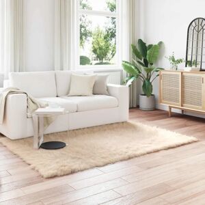 vidaXL Faux Sheepskin Rug Tafalla Beige - Rug 120x170cm - Interior Decor vidaXL Faux Sheepskin Rug Tafalla Beige - Rug 120x170cm - Interior Decor