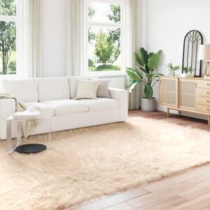 vidaXL Tafalla Beige Faux Sheepskin Rug - Rug vidaXL Tafalla Beige Faux Sheepskin Rug - Rug