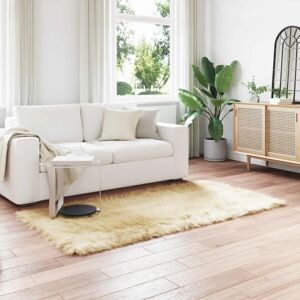 vidaXL Faux sheepskin rug Tafalla Cream 100 x 200 cm Polyester - Rug vidaXL Faux sheepskin rug Tafalla Cream 100 x 200 cm Polyester - Rug