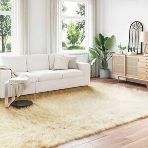 vidaXL Faux Sheepskin Rug Tafalla Cream - 200 x 280 cm - Sheepskin Rug vidaXL Faux Sheepskin Rug Tafalla Cream - 200 x 280 cm - Sheepskin Rug
