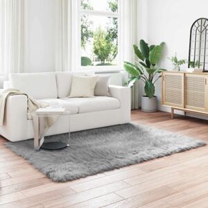 vidaXL Faux Sheepskin Rug - Grey - 160x230 cm - Polyester - Rug vidaXL Faux Sheepskin Rug - Grey - 160x230 cm - Polyester - Rug