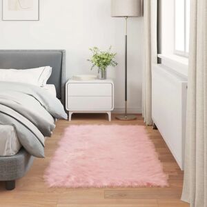vidaXL Pink Faux Sheepskin Rug - 80x150 Cm - Modern Home Decor vidaXL Pink Faux Sheepskin Rug - 80x150 Cm - Modern Home Decor