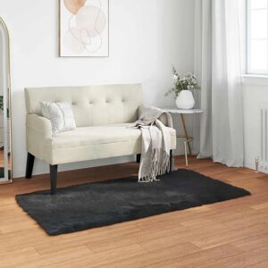vidaXL Black Faux Sheepskin Rug Tafalla - Rug vidaXL Black Faux Sheepskin Rug Tafalla - Rug