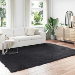 vidaXL Faux Sheepskin Rug Tafalla Black - Rug vidaXL Faux Sheepskin Rug Tafalla Black - Rug