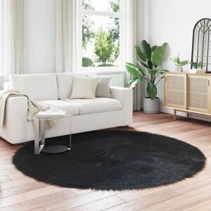 vidaXL Faux sheepskin rug Tafalla Black - Faux sheepskin rug vidaXL Faux sheepskin rug Tafalla Black - Faux sheepskin rug