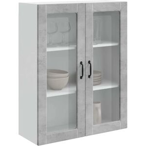 vidaXL Wandkast - Beton Grijs - 80x31x100 cm - Opbergmeubel vidaXL Wandkast - Beton Grijs - 80x31x100 cm - Opbergmeubel