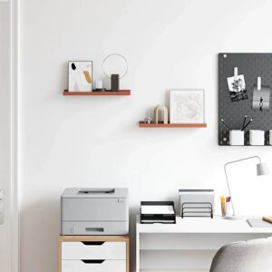 vidaXL Wandregal mit 2 Ablagen - Rot - 40x9x3cm - Holzwerkstoff vidaXL Wandregal mit 2 Ablagen - Rot - 40x9x3cm - Holzwerkstoff