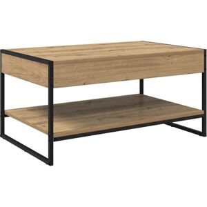 vidaXL Masă de cafea din lemn de stejar realizată manual 80x50x40 cm Stil industrial modern - Masă de cafea vidaXL Masă de cafea din lemn de stejar realizată manual 80x50x40 cm Stil industrial modern - Masă de cafea