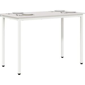 vidaXL Masă de dining Alb - Lemn de pin masiv - 110x55x75cm vidaXL Masă de dining Alb - Lemn de pin masiv - 110x55x75cm