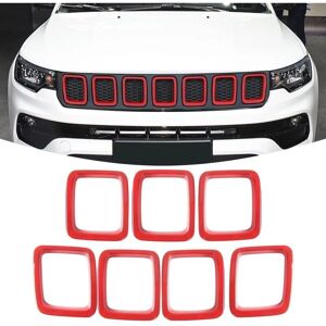 Linghhang - Jeep Compass MP 2017-2020 - Red - ABS - Grille Linghhang - Jeep Compass MP 2017-2020 - Red - ABS - Grille