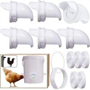Linghhang - 6-Port Automatic Chicken Feeder - Rainproof - Poultry feeder Linghhang - 6-Port Automatic Chicken Feeder - Rainproof - Poultry feeder
