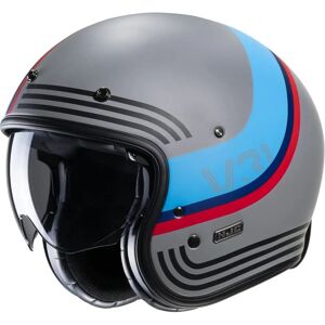 Casco HJC V31 Byron - Gris / Azul - Casco de moto retro abierto Casco HJC V31 Byron - Gris / Azul - Casco de moto retro abierto