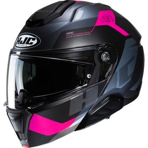 Casco HJC i91 Carst - M - Casco moto - Rosa/Nero/Antracite Casco HJC i91 Carst - M - Casco moto - Rosa/Nero/Antracite