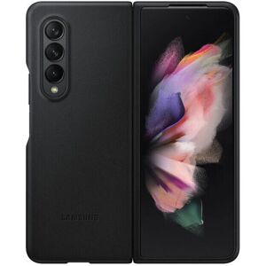 Samsung Galaxy Z Fold 3 Leather Phone Case - Black Samsung Galaxy Z Fold 3 Leather Phone Case - Black
