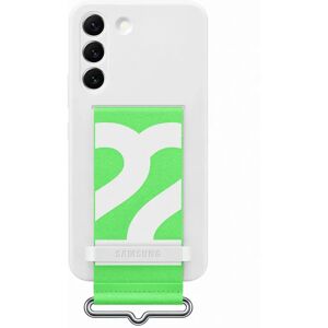 Samsung Galaxy S22 Silicone Cover with Strap - White Samsung Galaxy S22 Silicone Cover with Strap - White