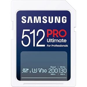 Samsung PRO Ultimate UHS-I V30 200MB/s SDXC - 512GB + USB-adapter Samsung PRO Ultimate UHS-I V30 200MB/s SDXC - 512GB + USB-adapter