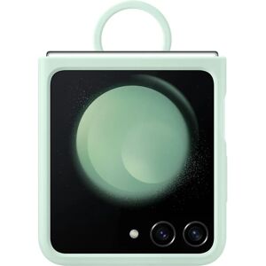 Samsung Galaxy Z Flip5 Silicone Cover with Ring - Green - Mobile Phone Cover Samsung Galaxy Z Flip5 Silicone Cover with Ring - Green - Mobile Phone Cover