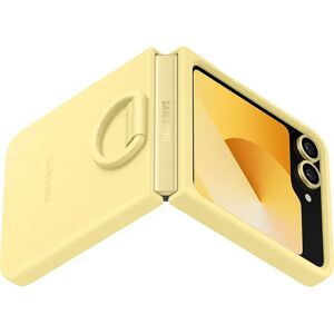 Samsung Galaxy Z Flip 6 Silicone Case with Ring - Yellow Samsung Galaxy Z Flip 6 Silicone Case with Ring - Yellow